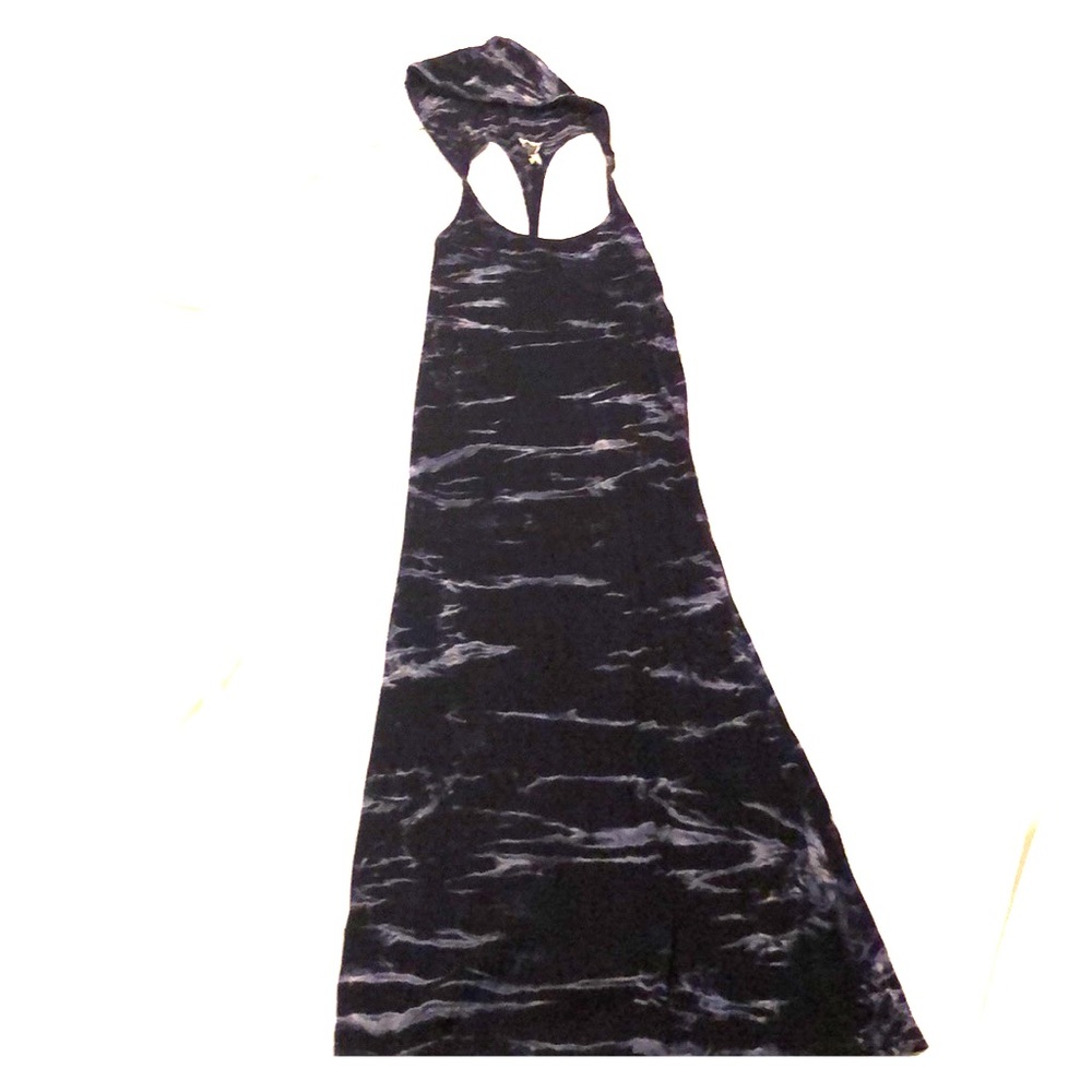 Tie Dye Maxi Dress w/Hoodie • Sleeveless • T Back